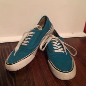 Teal Vans Style Sneakers